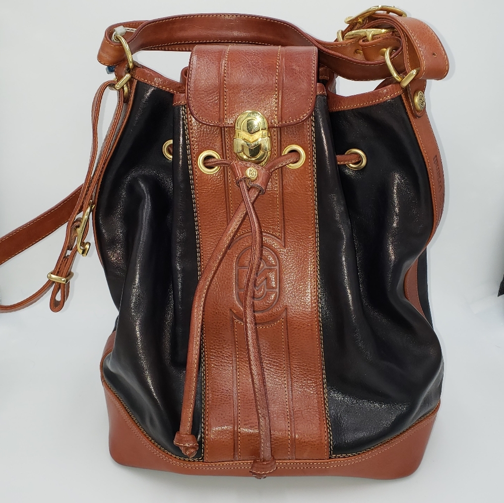 MARINO ORLANDI Italian Leather Bucket Bag